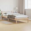 vidaXL Estructura de cama con cabecera Marr&oacute;n 225,5 x 105,5 x 69,5 cm