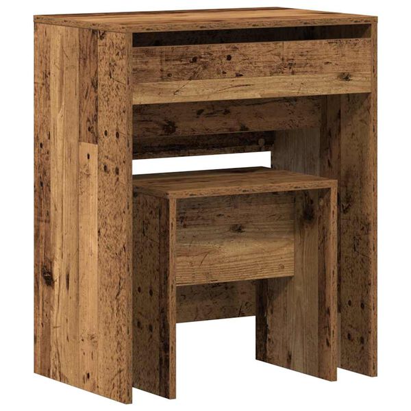 vidaXL Mesa de Tocador con caj&oacute;n Madera Vieja 60 x 40 x 75 cm