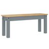 vidaXL Juego de comedor Panama 4 pzas madera maciza de pino gris