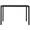 vidaXL Set de comedor de jardín 3 pzas acero y WPC negro