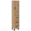 vidaXL Alacena Roble artisan 34,5 x 34 x 180 cm Madera de ingenier&iacute;a