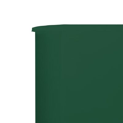 vidaXL Paravientos de 9 paneles tela verde 1200x120 cm