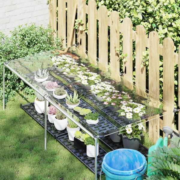 vidaXL Lona con ojales Transparente 1 x 2 m Polietileno