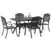 vidaXL Conjunto de Comedor de Jard&iacute;n 5 pcs Negro Aluminio