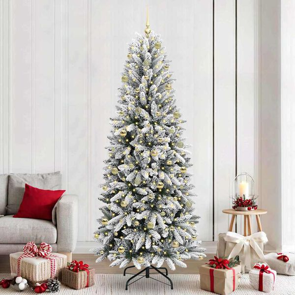 vidaXL &Aacute;rbol de Navidad artificial 240 cm PVC y Pl&aacute;stico y Acero y PE