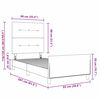 vidaXL Cama tipo Box Spring con cabecera Rosa 90 x 200 cm Terciopelo