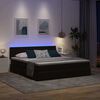 vidaXL Cama con tira de luces LED Negro 180 x 200 cm Terciopelo