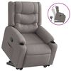 vidaXL Sill&oacute;n reclinable elevable tela gris taupe