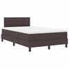vidaXL Cama tipo Box Spring Marr&oacute;n Oscuro 120 x 200 cm tela