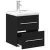 vidaXL Mueble de ba&ntilde;o con lavabo integrado negro