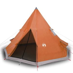 vidaXL Tienda de campa&ntilde;a tipi para 4 personas impermeable naranja