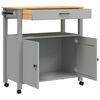 vidaXL Carrito de cocina MONZA madera maciza de pino 84x40x88,5 cm