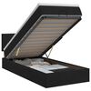 vidaXL Cama otomana con colch&oacute;n con cabecera Negro 80 x 200 cm Tela