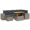 vidaXL Set de sof&aacute;s de jard&iacute;n 7 piezas con cojines rat&aacute;n PE gris