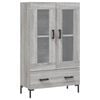 vidaXL Aparador alto madera de ingenier&iacute;a gris Sonoma 69,5x31x115 cm
