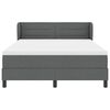 vidaXL Cama tipo Box Spring con colch&oacute;n Gris oscuro 140 x 200 cm tela