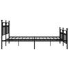 vidaXL Estructura cama sin colch&oacute;n con estribo metal negro 193x203 cm