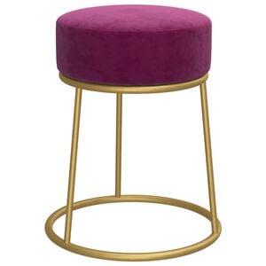 vidaXL Hocker redondo morado terciopelo