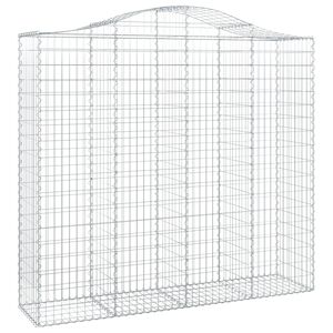 vidaXL Cesta gaviones forma arco hierro galvanizado 200x50x180/200 cm