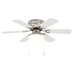 vidaXL Ventilador de techo con luz &Oslash; 82 cm Blanco