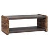 vidaXL Mesa de Caf&eacute; Natural 90 x 45 x 35 cm Madera de Caoba S&oacute;lida