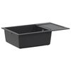 vidaXL Fregadero de cocina de un seno Granito 78 x 50 x 20 cm Grafito