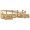 vidaXL Juegos de sof&aacute;s 6 pcs Blanco Madera de Acacia S&oacute;lida
