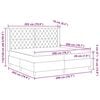 vidaXL Cama tipo Box Spring Gris Claro 200 x 200 cm Poli&eacute;ster