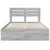 vidaXL Estructura de cama con cabecera Gris Sonoma 140 x 200 cm