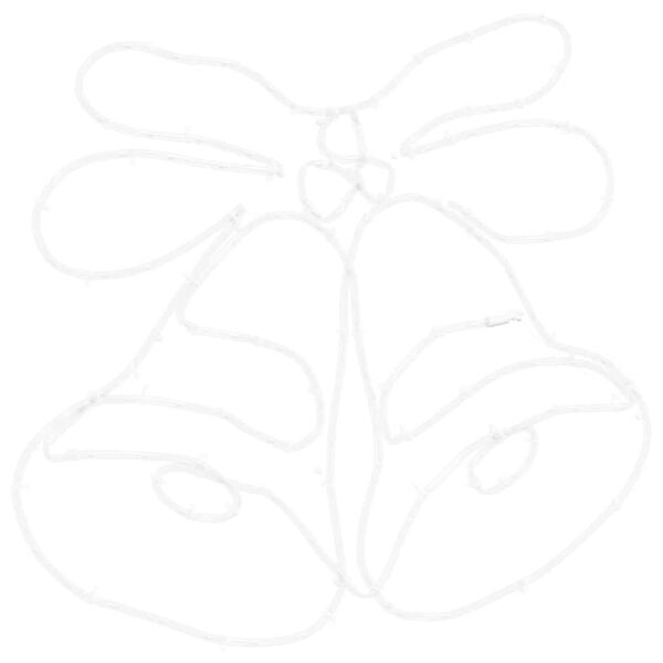 vidaXL Campana de Navidad con 144 LED Multicolor 56 x 46 cm PVC