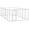vidaXL Perrera de exterior de acero galvanizado 21,78 m&sup2;