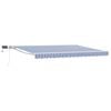 vidaXL Armaz&oacute;n de toldo manual con LEDs Azul y 4,5 x 3 m
