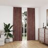 vidaXL Cortinas opacas ganchos 2 pzas terciopelo rosa viejo 140x245 cm