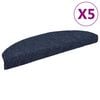 vidaXL Felpudos autoadhesivos para escaleras 5 uds 65x21x4 cm azul