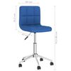 vidaXL Sillas de comedor giratorias 2 unidades tela azul