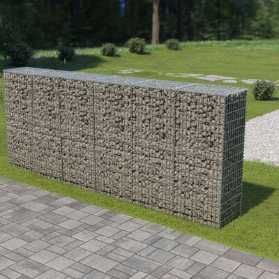 vidaXL Muro de gaviones con cubiertas acero galvanizado 300x50x150 cm