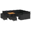 vidaXL Conjunto de sof&aacute; de jard&iacute;n 12 uds. 9-N&uacute;mero de plazas Negro