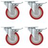 vidaXL Ruedas giratorias con frenos dobles 4 unidades 100 mm