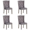 vidaXL Sillas de comedor 4 unidades terciopelo gris