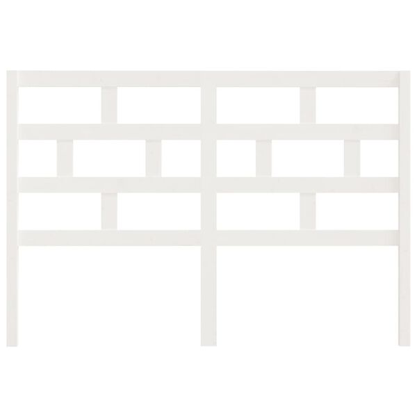 vidaXL Cabecero de cama madera maciza de pino blanco 146x4x100 cm