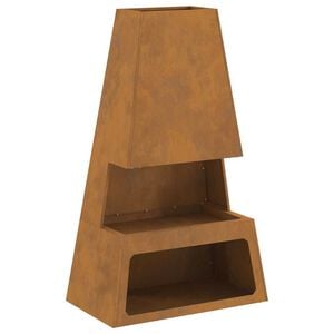 vidaXL Hoguera Marrón 60 x 35 x 100 cm Acero