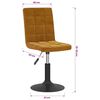 vidaXL Sillas de comedor giratorias 2 unidades terciopelo marr&oacute;n