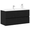vidaXL Gabinete de Lavabo para Ba&ntilde;o Roble Negro 90 x 38,5 x 45 cm