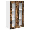 vidaXL Mueble colgante con puerta Roble ahumado 60 x 31 x 100 cm