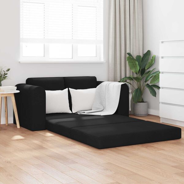 vidaXL Sof&aacute; cama 60cm Negro tela