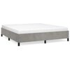 vidaXL Estructura de cama sin colch&oacute;n terciopelo gris claro 160x200 cm