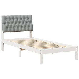 vidaXL Estructura de Cama con Cabecera Tapizada 90 x 190 cm