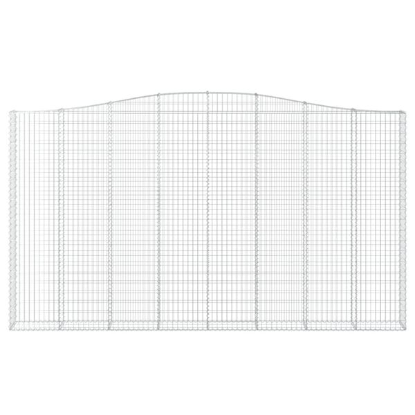 vidaXL Cestas de gaviones 4 uds forma de arco hierro 400x30x220/240 cm