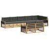 vidaXL Conjunto de sof&aacute;s de exterior 8 uds. Blanco y Antracita