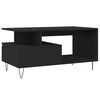 vidaXL Mesa de centro madera contrachapada negro 90x49x45 cm